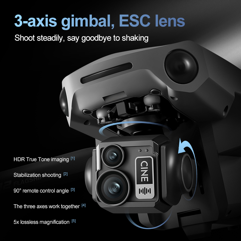 Drone Rc Harness - 8K 3 Axis Gimbal Brushless 7.2in