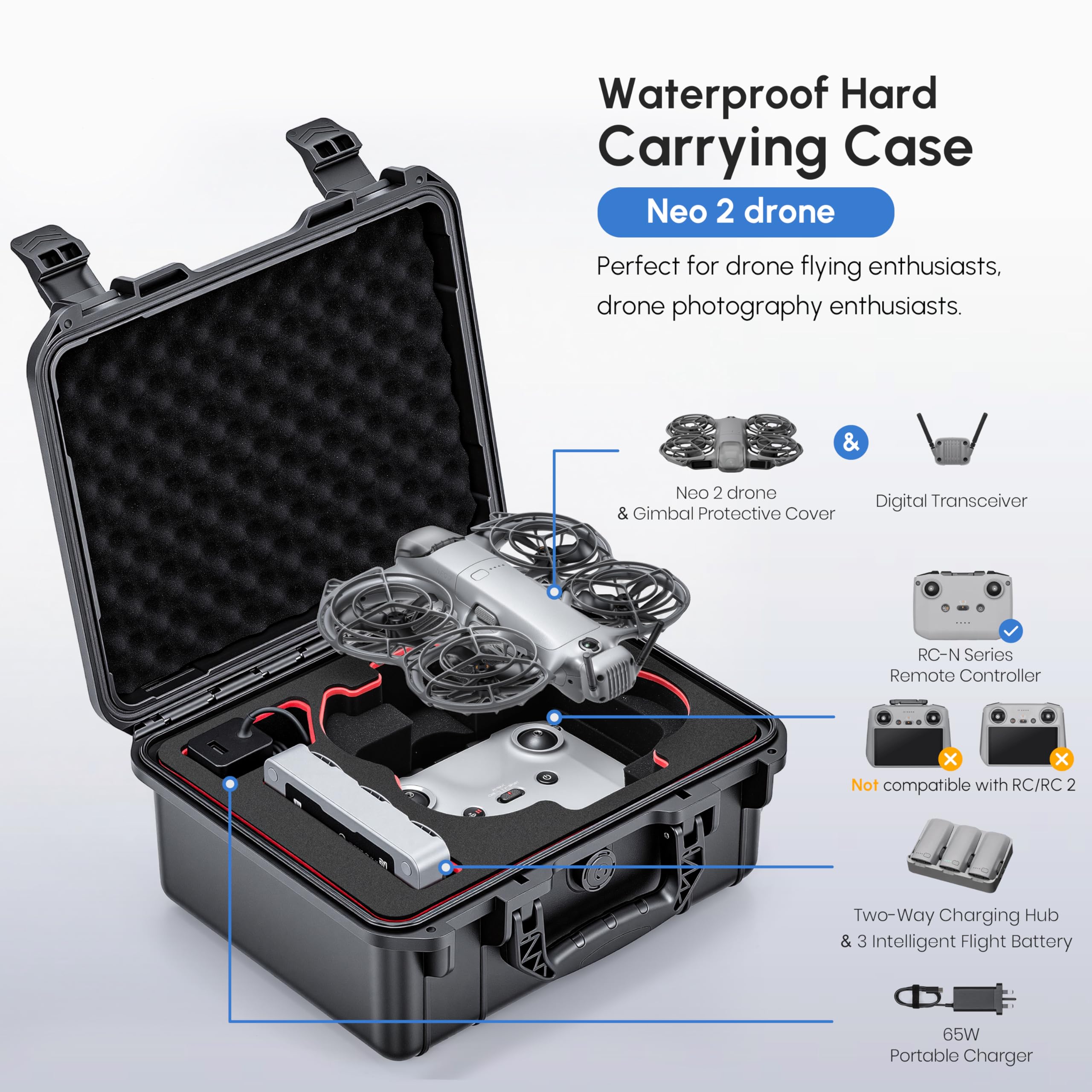 Drone Neo Rc - Waterproof Hard Carrying Case for DJI