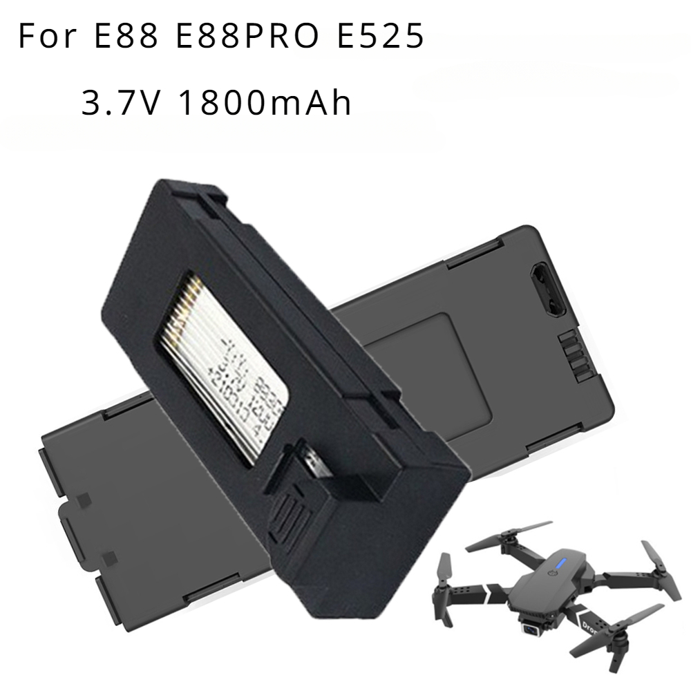 Drone E88 Rc Quadcopter - E88 Drone Battery 3.7V 1800mAh Rechargeable
