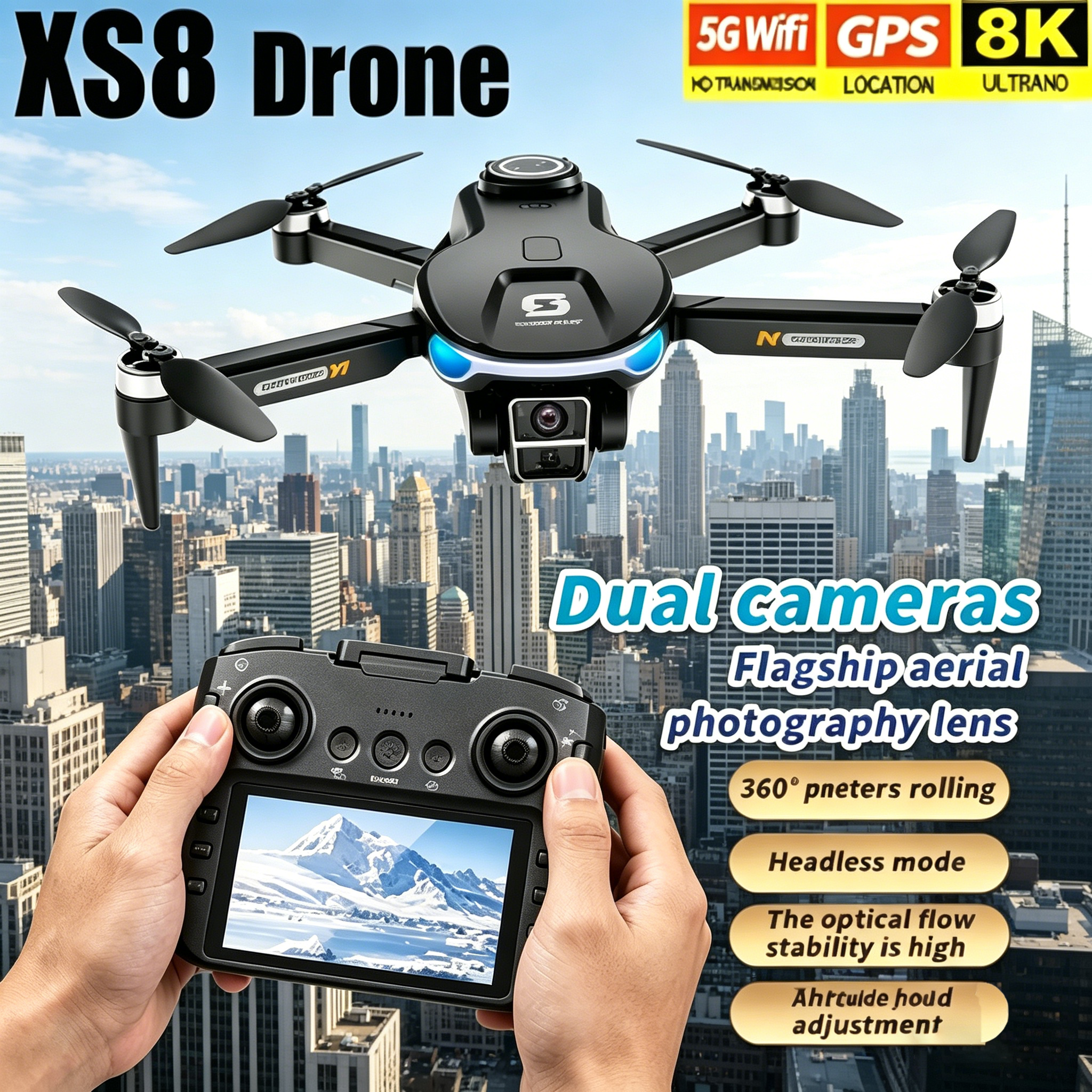 Drone Rc Harness - HD 8K Professional GPS Drone with