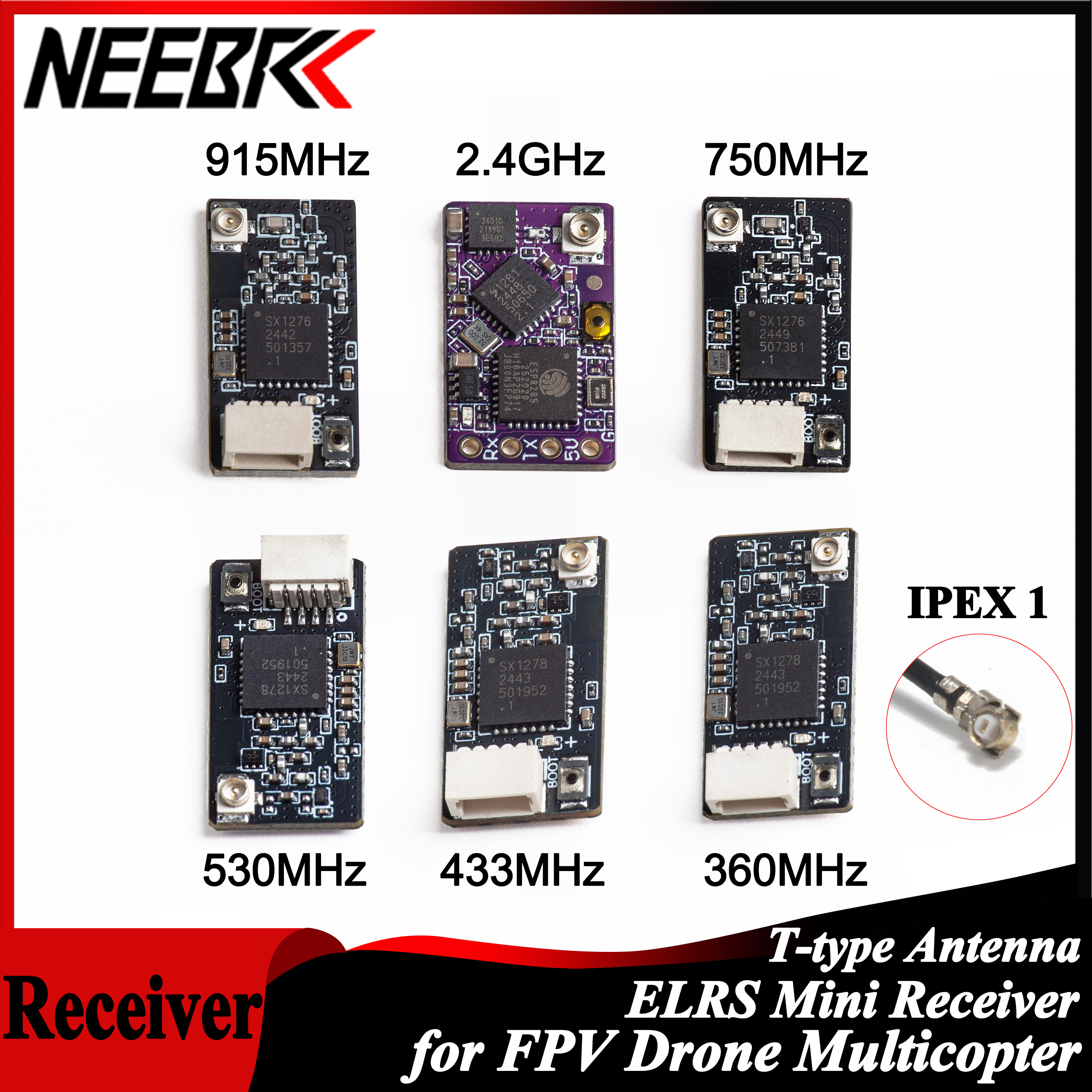 Drone Rc Diy - NEEBRC ELRS 2.4G/915Mhz/360Mhz/433MHz/530MHz/750Mhz RX Long Range