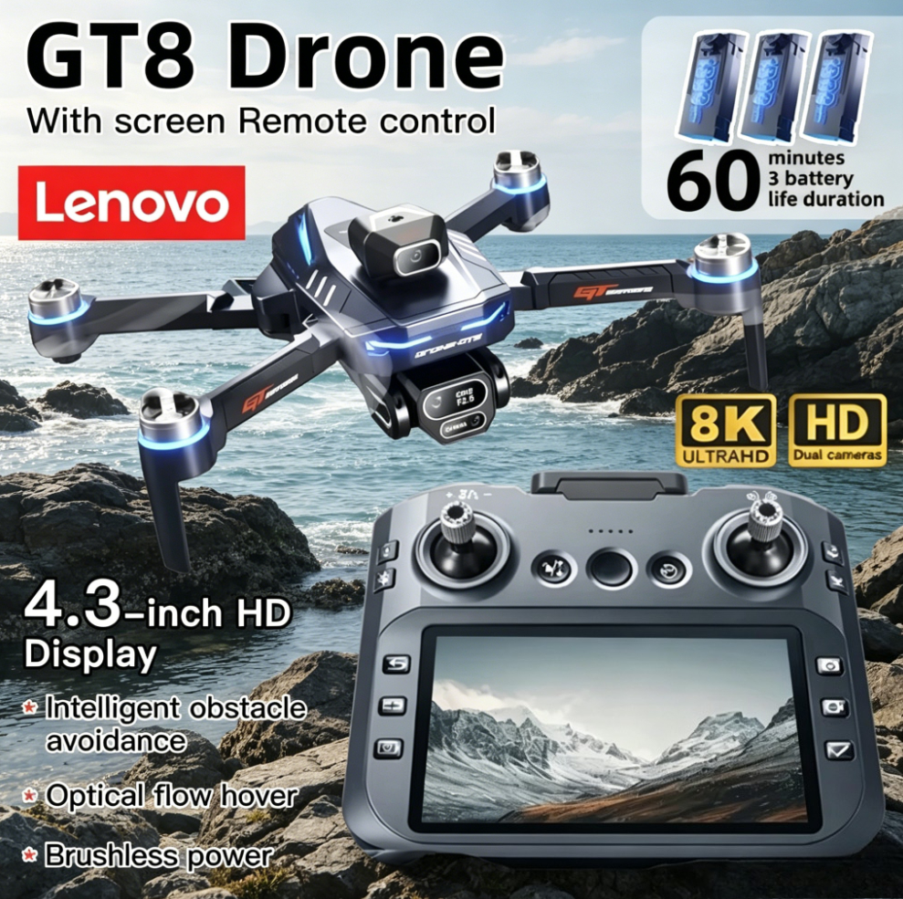 Drone Gt8 Rc - Lenovo GT8 Drone 8K Professional Dual