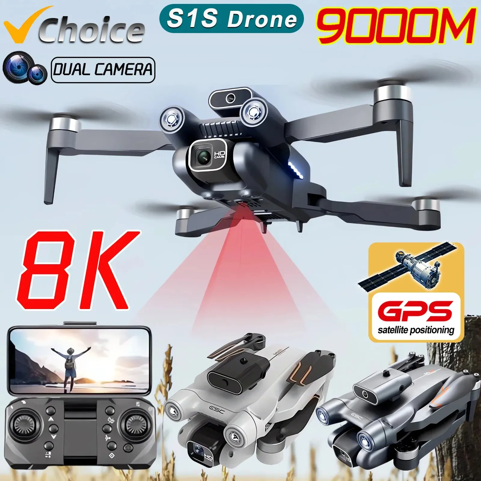 New S1S 5G GPS Drone Camera 8K – Drone Rc Gps Bewertung und Preis
