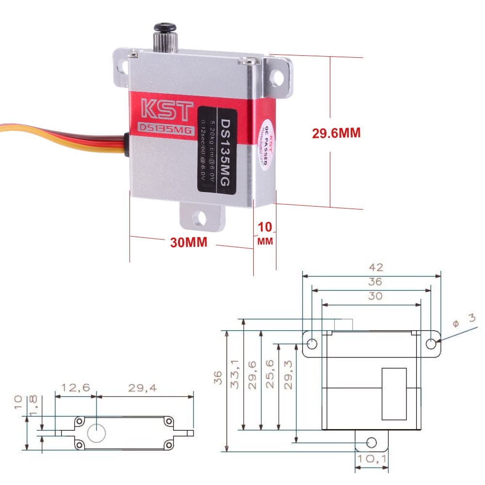 KST DS135MG Digital Servo 4.8V – Rc Wing Glider Bewertung und Preis