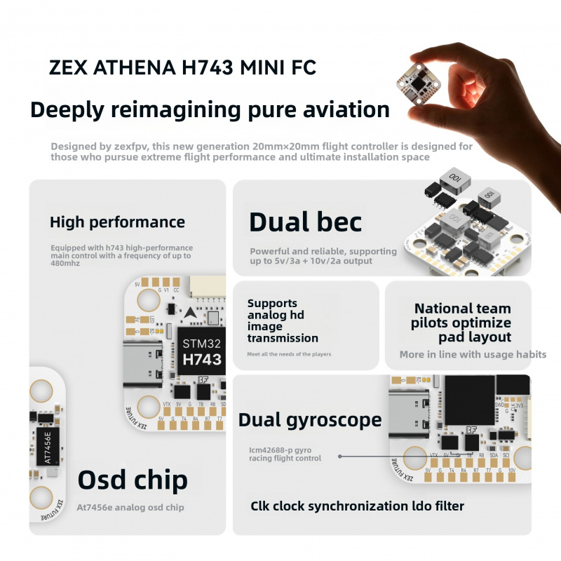 ZEX ATHENA H743 Mini Flight Co – Drone Rc Flight Controller Bewertung und Preis