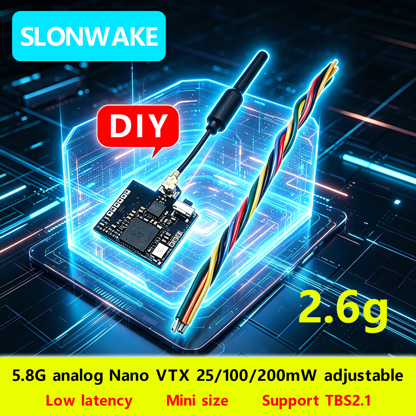 SLONWAKE Nano 5.8G 48CH 200mW  – Drone Rc Diy Bewertung und Preis