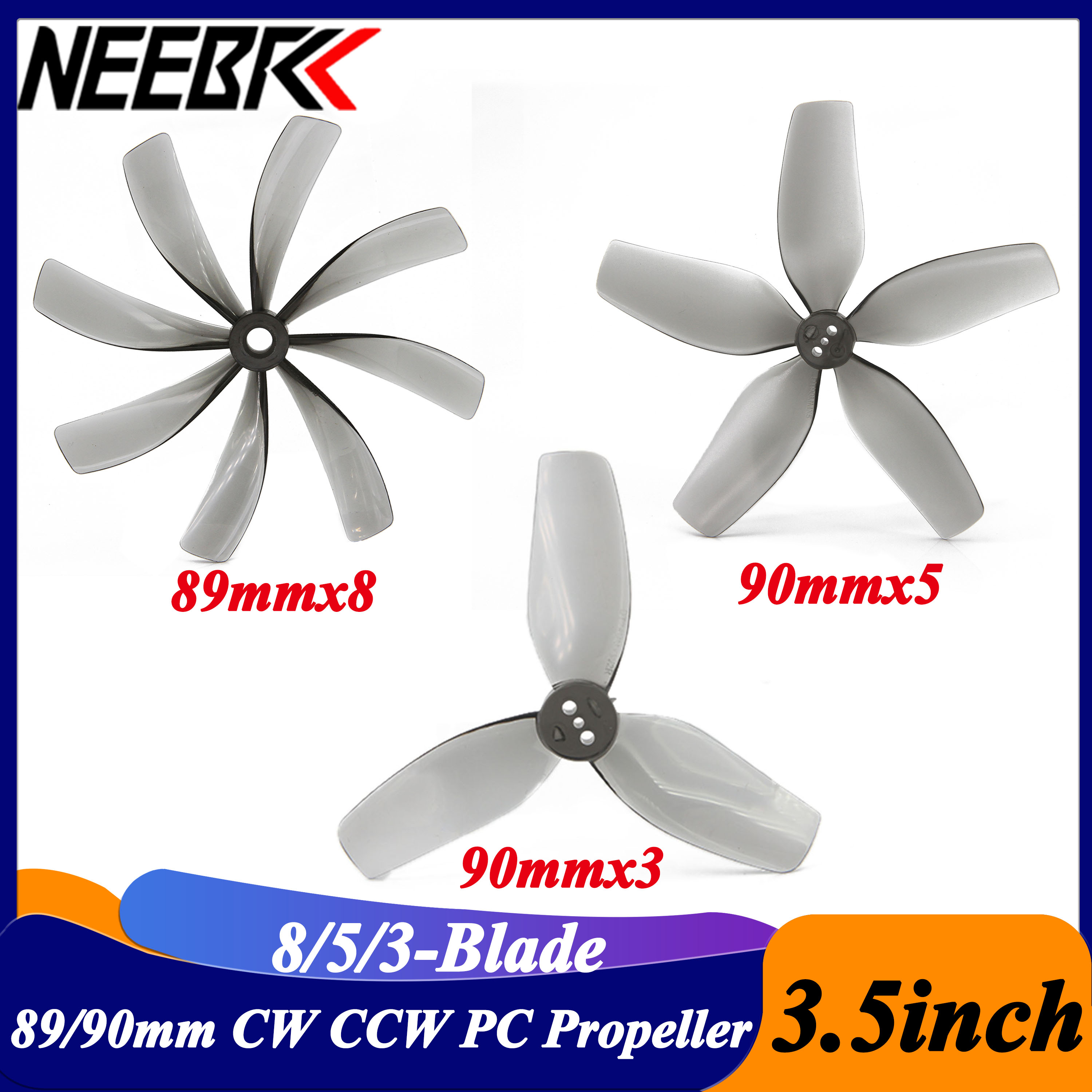 2Pairs 3.5inch 89x8 90x5 90x3  – Drone Rc Diy Bewertung und Preis