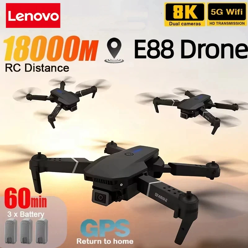 Lenovo New E88 Pro WIFI FPV Dr – Drone E88 Rc Quadcopter Bewertung und Preis